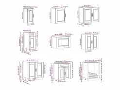 vidaxl Mueble cocina Porto hormigón 14 pzas madera contrachapada Gris