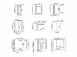 vidaxl Cocina Completa|Mueble cocina Porto madera vieja 14 pzas madera contrachapada
