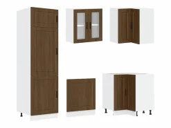 vidaxl Mueble cocina Porto roble marrón 14 pzas madera contrachapada Color natural claro Hot