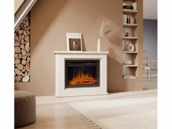 MB Muebles Bonitos Chimenea|Chimenea|Mueble con chimenea para Salón comedor en 98x27,5x81cm Alaska