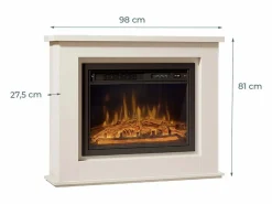 MB Muebles Bonitos Chimenea|Chimenea|Mueble con chimenea para Salón comedor en 98x27,5x81cm Alaska