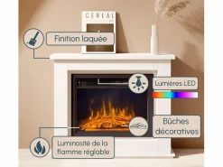 MB Muebles Bonitos Chimenea|Chimenea|Mueble con chimenea para Salón comedor en 98x27,5x81cm Alaska