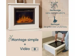 MB Muebles Bonitos Chimenea|Chimenea|Mueble con chimenea para Salón comedor en 98x27,5x81cm Alaska
