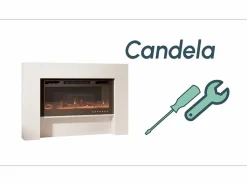 Mueble con chimenea para Salón comedor en 127,4x21x86,6cm Candela^MB Muebles Bonitos Best
