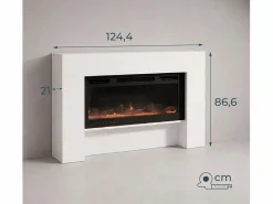 Mueble con chimenea para Salón comedor en 127,4x21x86,6cm Candela^MB Muebles Bonitos Best