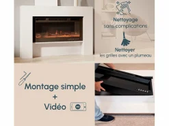 Mueble con chimenea para Salón comedor en 127,4x21x86,6cm Candela^MB Muebles Bonitos Best