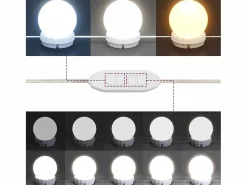 vidaxl Mueble De Pared Para Baño|Mueble con espejo y LED 76x15x55 cm