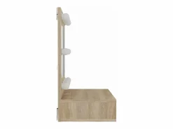 vidaxl Mueble con espejo y luces LED roble Sonoma 60x31,5x62 cm Color natural claro