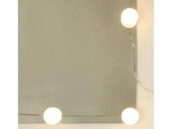 vidaxl Mueble De Pared Para Baño|Mueble con espejo y luces LED brillante 90x31,5x62 cm
