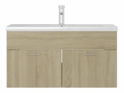 Mueble De Baño Simple|Mueble con lavabo madera de ingeniería roble Sonoma ES762561