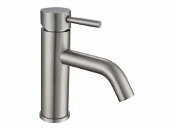 Vente-unique Conjunto De Baño|Mueble con lavabo simple de roble - Lavabo redondo de apoyo, espejo y grifo - 93 cm - ZARENO