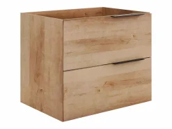 Vente-unique Mueble con lavabo simple y columna - Color roble claro natural - 60 cm - NISAYA Color natural claro Best