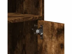 Armario Oficina|Mueble con ruedas de roble ahumado 60x48x81 cm madera de ingeniería