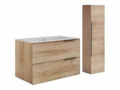 Mueble con un lavabo y columna - - 80 cm - NISAYA^Vente-unique New