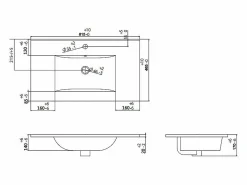 Mueble con un lavabo y columna - - 80 cm - NISAYA^Vente-unique New