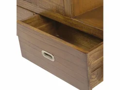 Les Tendances Mueble contenedor de escalera izquierdo de madera maciza de Mindy Sotchy 98 cm Marru00f3n