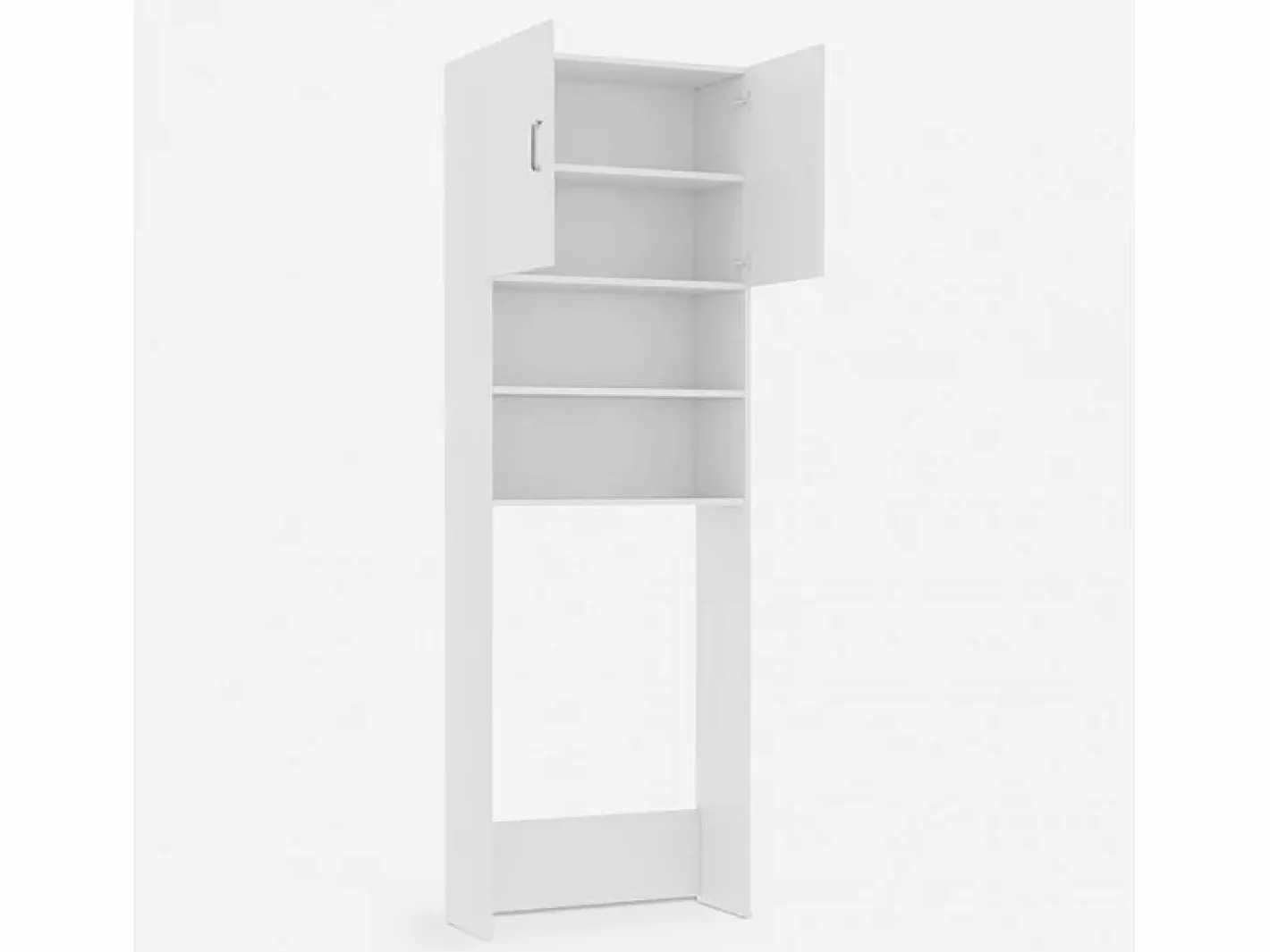 Mueble cubre lavadora salvaespacio de columna con 2 puertas y 2 estantes^AHD Online