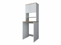 Hanah Home Mueble cubrelavadora compacto con armario y estantes KD101 - Blanco Hot