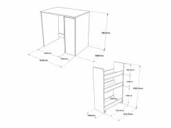Les Tendances Mueble Para Lavadora|Mueble cubrelavadora de aglomerado melamínico Rock