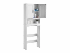 Mueble de Almacenamiento para WC SucceBuy, Altura 165,1 cm, Almacenamiento Encima del Inodoro o la Lavadora, Armario de Baño que Ahorra Espacio,^ New