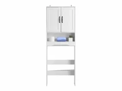 Mueble de Almacenamiento para WC SucceBuy, Altura 165,1 cm, Almacenamiento Encima del Inodoro o la Lavadora, Armario de Baño que Ahorra Espacio,^ New