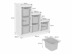 Mueble de almacenamiento infantil escalera, 6 cajones de^Sweeek Hot