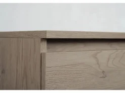 Mueble de baño 140 cm (2x 60 + 20) con encimera superior + patas para mueble, color: Roble Claro, 140 x 46 x 80,7 cm Marru00f3n New
