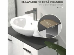 Mueble de baño Amalfi 2 puertas blanco/ 60x80x34 cm^Homcom Clearance