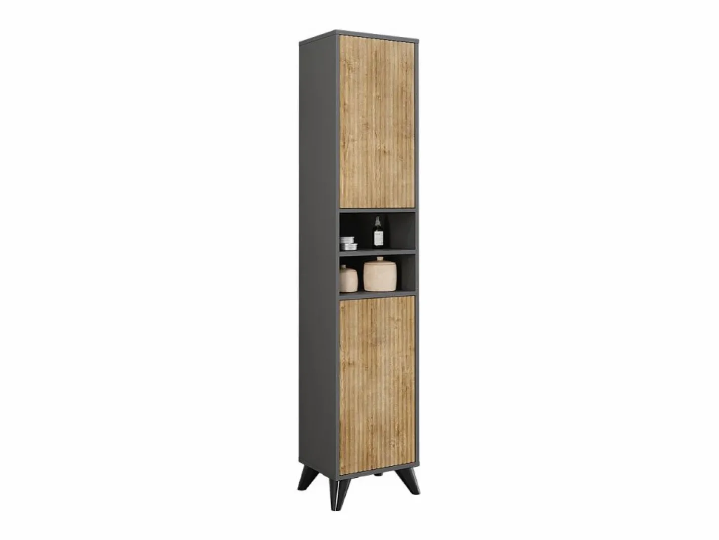 Vicco Mueble de baño antracita/roble de montaña 38x30x180 leano Gris antracita Sale