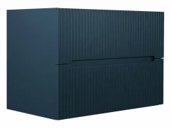Vente-unique Mueble de baño bajo lavabo suspendido azul, 80 cm, PAVANI Azul oscuro Clearance