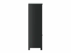 vidaxl Mueble de baño BERG madera maciza de pino 40x34x110 cm Negro New