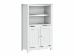 vidaxl Mueble de baño BERG madera maciza de pino 69,5x34x110 cm Blanco Discount