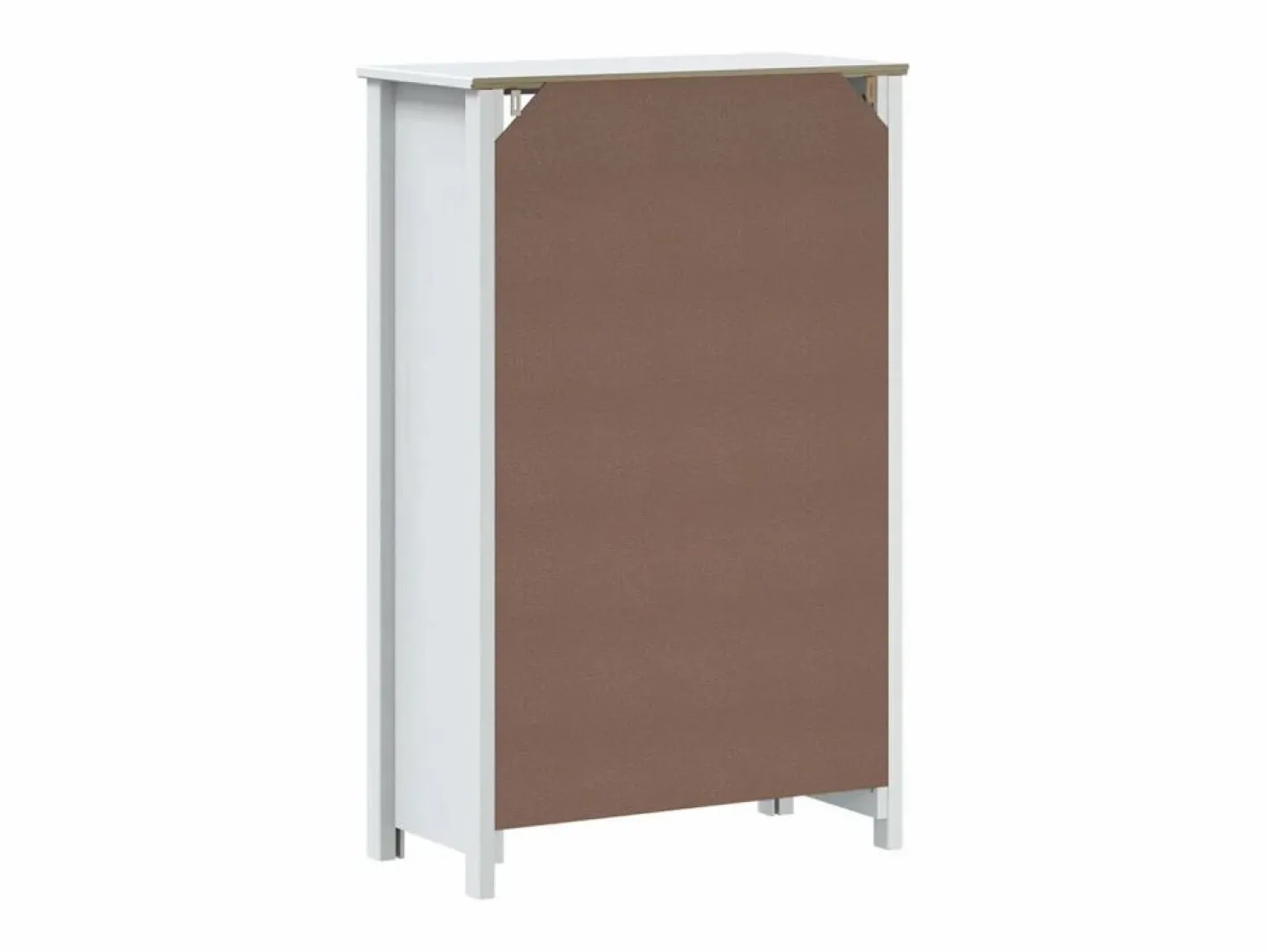 vidaxl Mueble de baño BERG madera maciza de pino 69,5x34x110 cm Blanco Discount