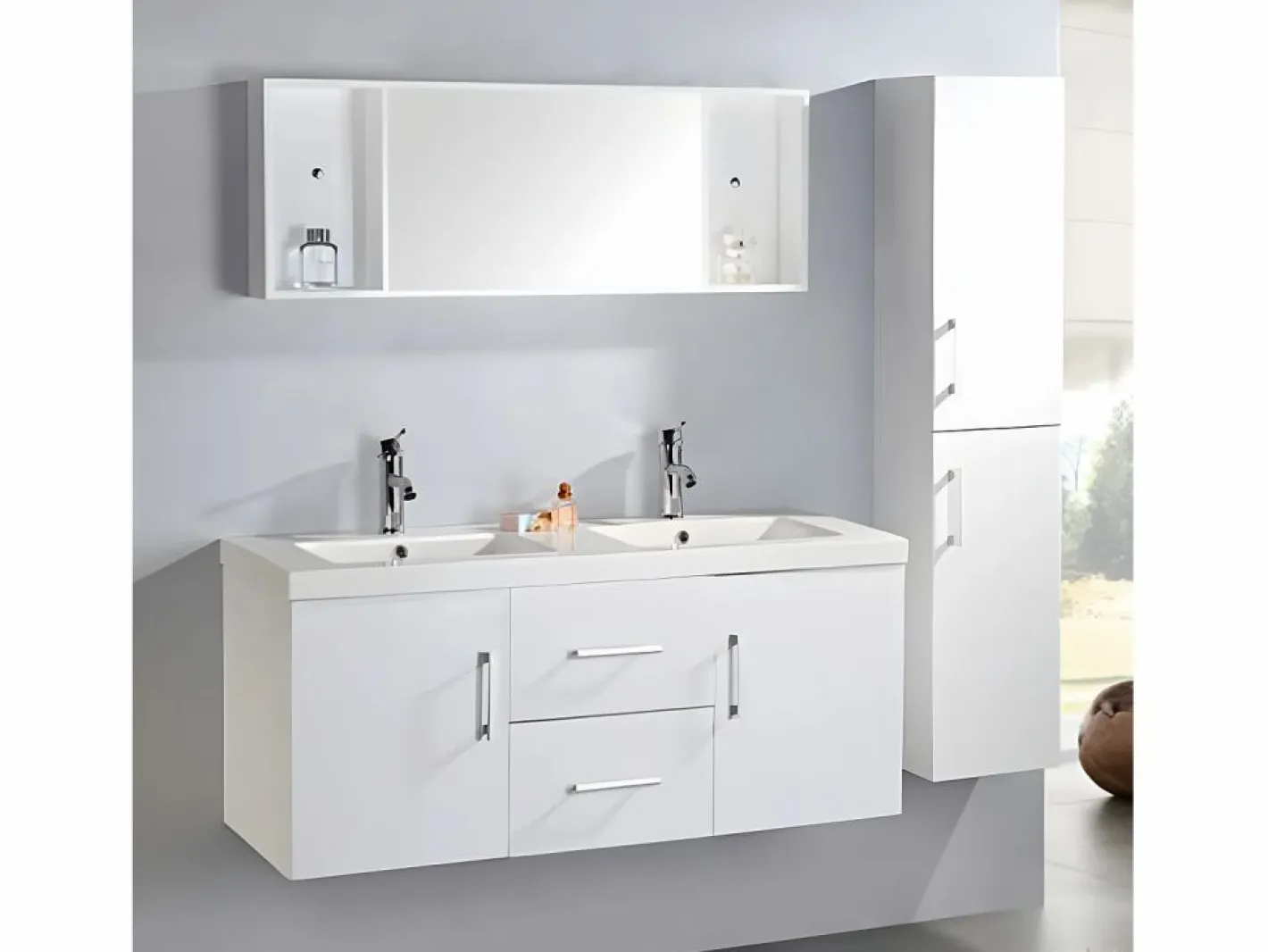 Mueble de Baño 120 cm Columna y Lavabo Incluido - Emily^ELITESHOPPING Outlet