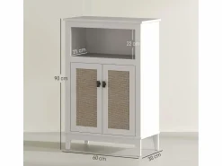 Mueble de baño Cataleya con 2 puertas /natural 90x60x30 cm^Homcom Best