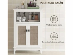 Mueble de baño Cataleya con 2 puertas /natural 90x60x30 cm^Homcom Best