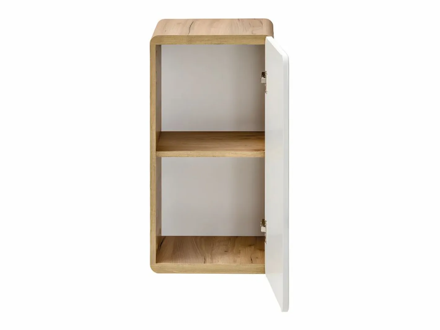 Vente-unique Columna De Baño|Mueble de baño, color natural y blanco, Ancho 32 x Prof. 35 x Alt. 68 cm, ARUBA