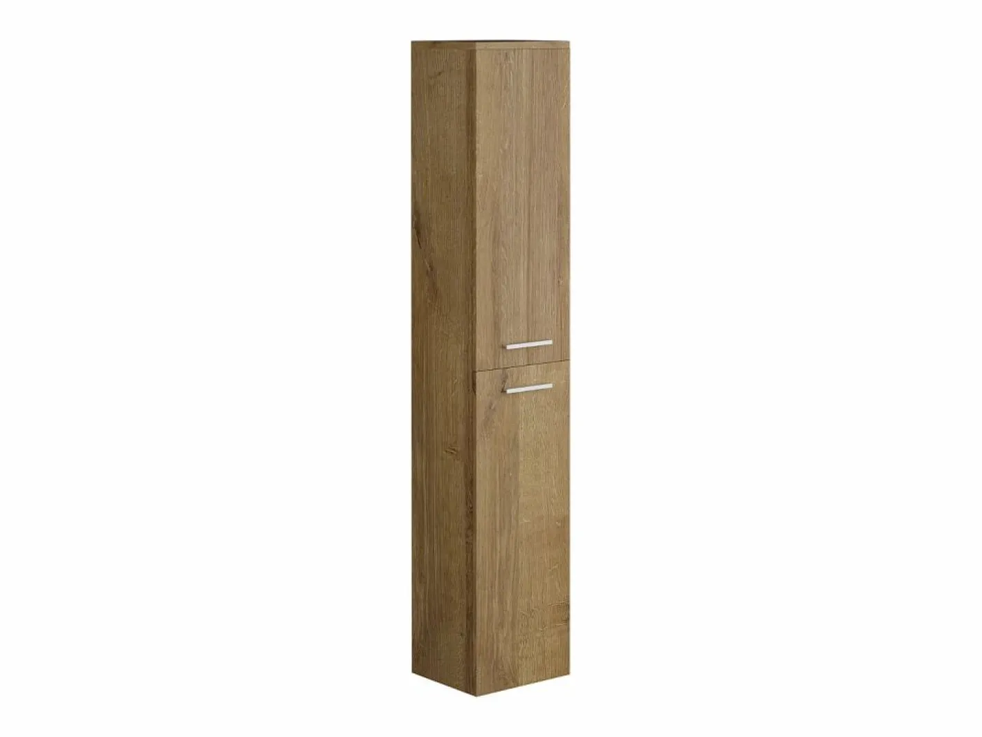 Vente-unique Columna De Baño|Mueble de baño con 6 estanterías - Ancho 30 x Prof. 25 x Alt. 160 cm - Natural claro - KAYLA