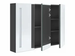 vidaxl Mueble De Pared Para Baño|Mueble de baño con espejo LED 89x14x62 cm