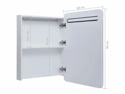vidaxl Mueble de baño con espejo LED 60x11x80 cm Blanco Best