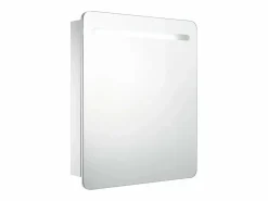 vidaxl Mueble De Pared Para Baño|Mueble de baño con espejo LED 68x9x80 cm