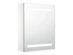Mueble De Pared Para Baño|Mueble de baño con espejo LED 50x13,5x60 cm ES430564