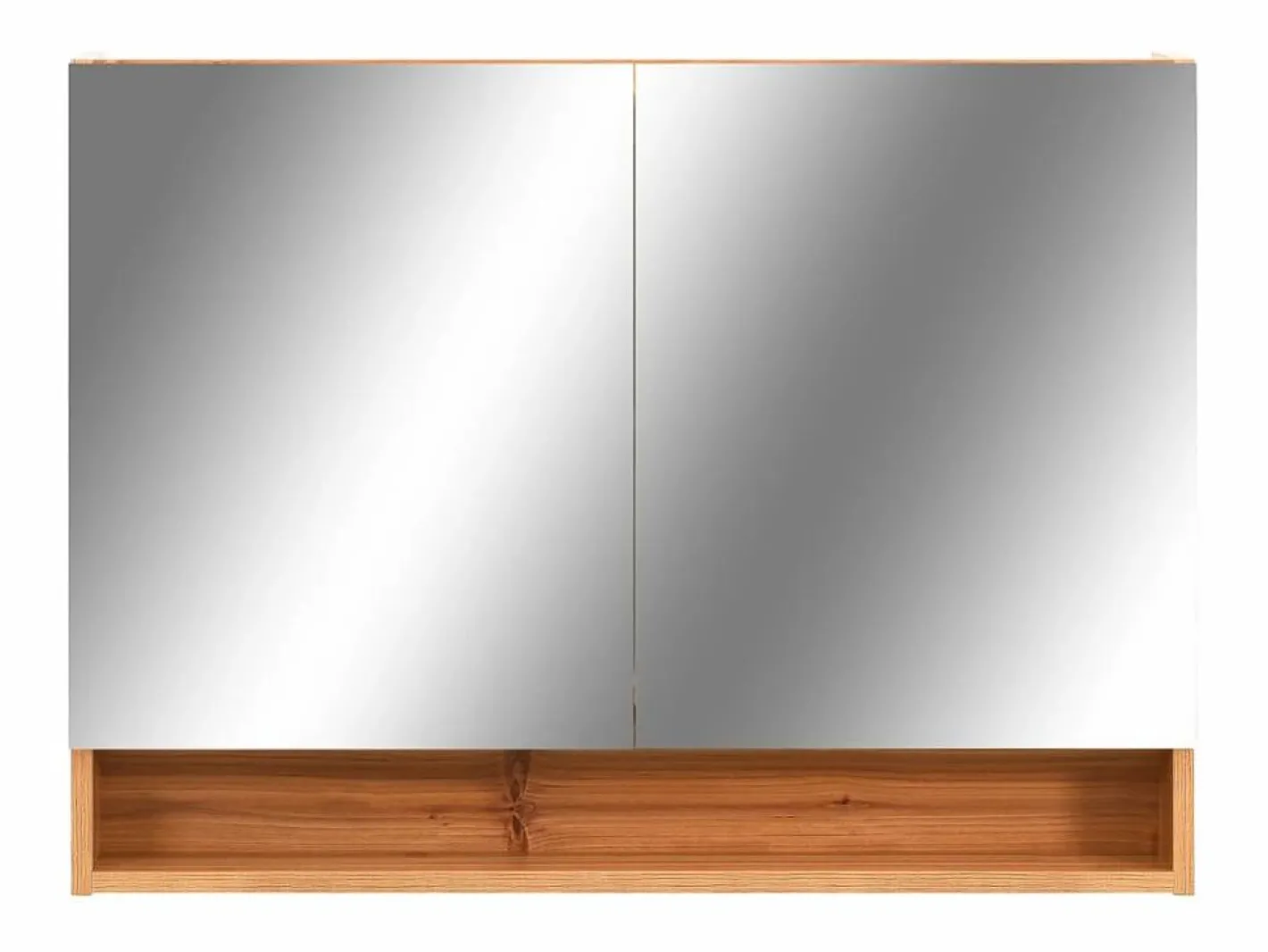 Mueble De Pared Para Baño|Mueble de baño con espejo LED MDF roble 80x15x60 cm ES844761
