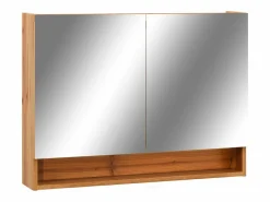 Mueble de baño con espejo LED MDF roble 80x15x60 cm^vidaxl Outlet