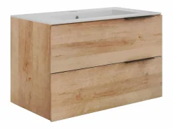 Vente-unique Mueble De Baño Simple|Mueble de baño con lavabo simple - - 80 cm - NISAYA