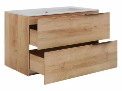Vente-unique Mueble De Baño Simple|Mueble de baño con lavabo simple - - 80 cm - NISAYA