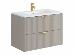 Mueble de baño con lavabo de empotrar y columna, , An80 cm, ZEVARA^Vente-unique New