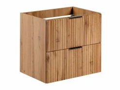 Mueble de baño con lavabo encastrado, natural claro, An60 cm, ZEVARA^Vente-unique Discount