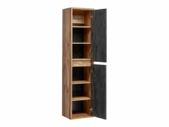 Mueble de baño con lavabo y columna, color natural y antracita, TIKITIKI^Vente-unique New