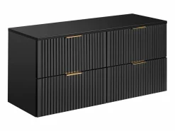 Vente-unique Mueble De Baño Con Doble Lavabo|Mueble de baño con lavabo sobre encimera, , 120 cm de ancho, ZEVARA